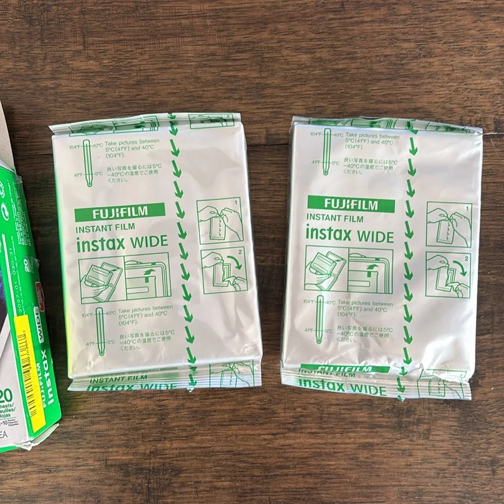 20 Sheets Prints Fujifilm Instax Wide Instant Color‎ Film